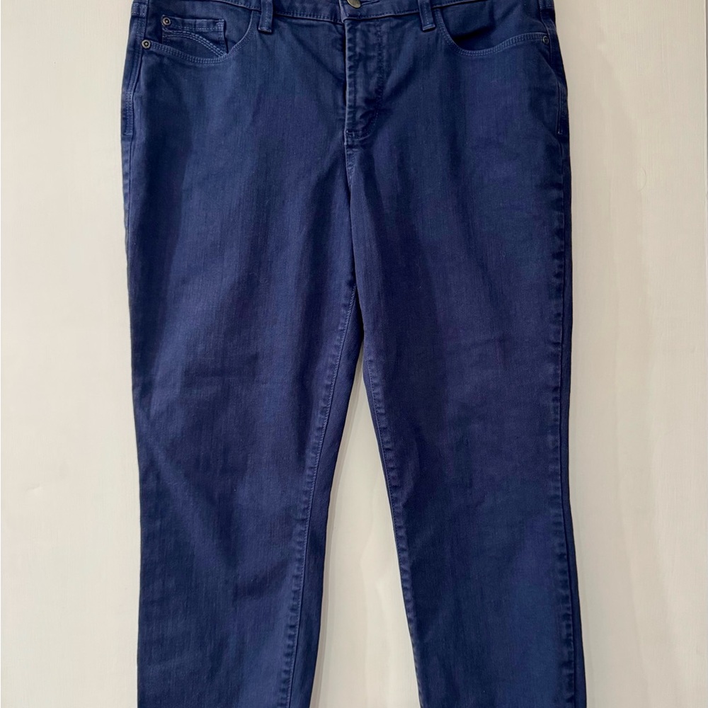 NYDJ Rachel Roll Cuff Ankle Pants in Deep Indigo